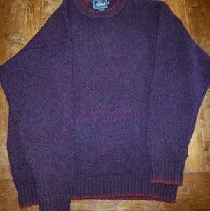 Woolrich red and blue wool sweater